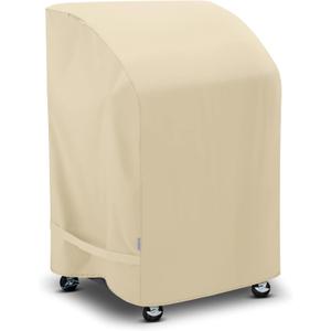 SunPatio 2 Burner Grill Cover 32 Inch, Outdoor Heavy Duty Waterproof Small Gas BBQ Cover, UV & Fade Resistant, Compatible for Weber CharBroil Nexgrill and More Grills with Collapsed Side Tables, Beige