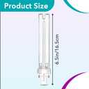 6 Pcs JUP-01 Aquarium Clarifier Bulbs, 9W G23 Base Replacement Light Bulb Compatible with UVE9 CF400 CF500 UVCP-9 Light, for Crystal Clear Water in Fish & Turtle Tanks, Outdoor Ponds