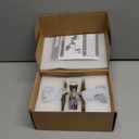 Glass Door Knobs Interior, Vintage Style Privacy Crystal Door Knobs with Lock, Antique Brass Door Knobs for Bedroom Bathroom, Push Pin Button Inside Lock, 1 Pack