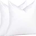 puredown Euro Pillow Inserts 24 x 24 (Pack of 2, White), Feather Down Pillow Stuffer, White Throw Pillows for Bed, Couch, and Cushion