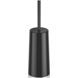 Toilet Brush and Holder, Toilet Brush Stainless Steel, Toilet Bowl Brush for Bathroom Toilet-Ergonomic, Elegant,Durable (Black)