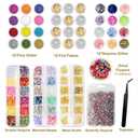 Resin Accessories Decoration Kit, CellLuck Resin Jewelry Making Kit with Dried Flowers, Foil Flakes, Glitter, Sequins, Metal Rivets, Abundant Supplies for Resin Molds, Nails Art, DIY Craft