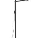 LED Floor Lamp, 18W/2000LM Bright Reading Floor Lamp for Office with Double Head, Adjustable Gooseneck Dimmable Modern Standing Light for Lash Extension Craft, Eye Caring Floor Lamps for Living Room (Black)