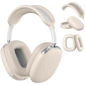 Maxjoy for Airpods Max Case, Soft Silicone Ear Cups Cover/Ear Pad/Headband Cover for Apple Headphones, Anti-Scratch Accessories Protective Case for Airpods Max, Stone