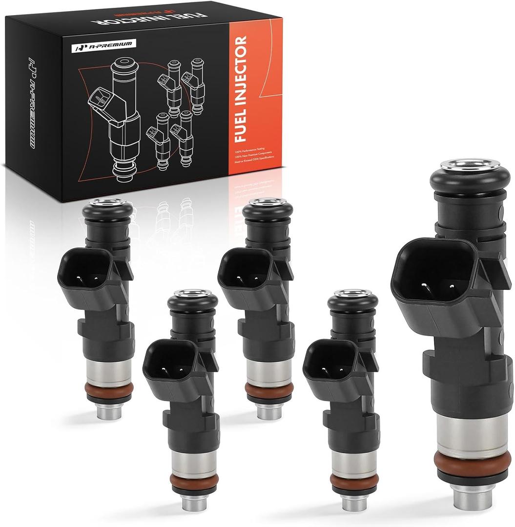 A-Premium Set of 5 Fuel Injectors Compatible with Volvo XC90 S60 2012-2013, C70 2006-2013, V60 Cross Country 2015-2016, C30 2008-2013, S40 2004-2011, V50 2005-2011, S60 Cross Country 2016, 2.5L