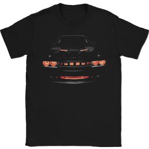 American Muscle Car Challenger Racing T-Shirt Retro Automobile (Black, XL)