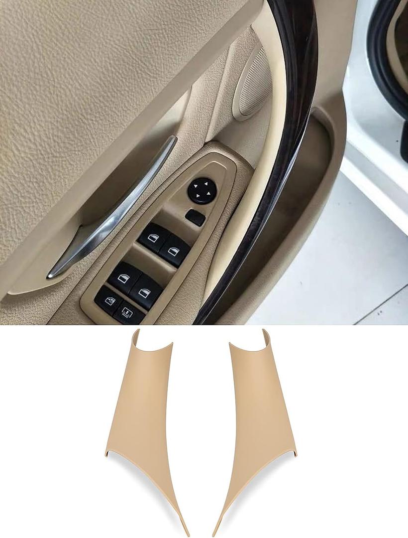 Gelunxin Door Pull Handle Cover for BMW 320,328,330,335,M3 2012-2018 & BMW 428, 435,M4 2014-2017 (Left Front+Right Front, Beige)