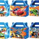 24Pcs Race Car Party Treat Boxes Hot Car Gift Box Birthday Supplies Wheels Wild Goodie Gift Boxes Race Cars Favor Box for Kid Boy Wheels Cars Birthday Baby Shower Game Party Decoration Blue