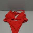 Sexy Bikini Sets for Women V Cut Cheeky Thong Bottom V Neck Adjustable Straps Swimsuit 2 Pieces Bathing Suit, Medium