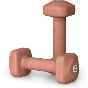 Tone Fitness 8 lb Neoprene Dumbbell Pair for Home Workouts – Non-Slip Design - Orange