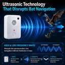 2026 Ultrasonic Bat Repellent Plug-in, Bat Deterrent Devices Indoor with Adjustable Frequency, Effective Bat Bird Repeller Exclusion Keep Away Attic,Ceiling,Garage,Barn,Humanely Repel Bats Woodpeckers