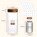 KEYWING 46 fl.oz Glass Jars with Airtight Lids, Food Storage Jars 3Pcs | Clear Food Containers For Pantry Organization Kitchen Canister Set for Cookie Rice Sugar Snack Coffee Bean, with 126 Labels