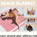 Jumbo Turkish Beach Towel Blanket Picnic Ourtdoor Mat Oversized Sandproof Fast Dry Thin Extra Large XL Big Huge Compact Soft Cotton Cute Summer Vacation Gifts Travel Essential Cruise Ship Accessories (Giant Large 82'' x 90'', Black)