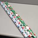 Hallmark Christmas Wrapping Paper with Cutlines on Reverse (3 Rolls: 90 Sq. Ft. Total) Santa Claus, Polka Dots, Snowmen