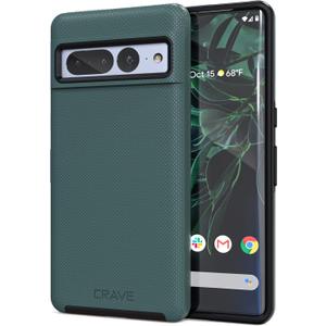 Crave for Google Pixel 7 Pro Case, Shockproof Protection Dual Layer Case for Google Pixel 7 Pro (6.7 inch) - Forest Green