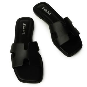 Soda Casual Sandals, Black Size 7.5