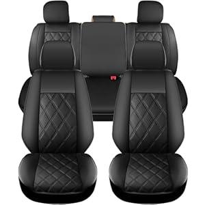 for Tacoma Seat Covers Custom Fit for 2016-2023 Crew Double Access Cab/ Extended Cab Toyota Tacoma with Water Proof Faux Leather - Center Console Armrest Covers - Fully Covered