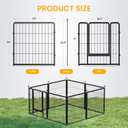 Dog Playpen 24 Inch 8 Panels, Ideal Dog Fence for Puppy/Small Dogs Indoor & Outdoor Bliss, Perfect Dog Pen for Camping, Yard, RV, Garden Fence, Black