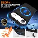 Designed for iPhone 17 Air Case with Magnetic Stand [Military Drop Protection][Compatible with Magnet] Shockproof 17 Air Phone Case with Ring Holder, Black