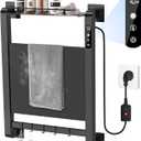 Heated Towel Rack, Towel Warmer Rack for Bathroom with Timer and Temperature Multi-Level Adjustments, IPX4 Wall Mounted Towel Heaterwith Fast Heating, Towel Dryer with Shelf, Plug-in, Black