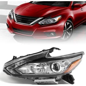 Huray LED Headlight Assembly Fit for Nissan Altima 2016 2017 2018 LH OE Factory Projector Headlamp w/LED DRL Smoked Lens Replacement Left Driver Side