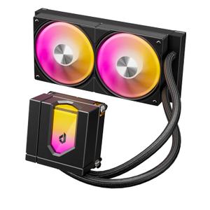 upHere 240mm AIO Liquid CPU Cooler - Intel LGA 1851/1700/2011 & AMD AM5/AM4, Magnetic Pump Cover, 5V ARGB SYNC, All-in-One Cable Mangement, 280W TDP Cooling (Black)