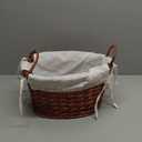 Wicker Storage Basket Oval Storage Basket Natural Decoration Coffee Crafts 13 * 9 * 7.5 INCHES