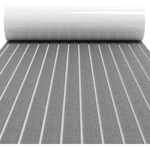 WOOWAVE EVA Foam Boat Flooring Decking Sheet Marine Mat Non-Slip and Self-Adhesive Flooring for Motorboat RV Yacht Kayak Swimming Pool Sea Deck Pad, 94.5x31.5 inch (Teak Diamond)