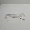 Bluetooth Keyboard Mouse for Mac, Ultra Slim Wireless Keyboard Mouse Combo for Mac, Multi-Device, Full Size, Rechargeable, for MacBook Pro, MacBook Air, iMac, iPad (White and Silver)