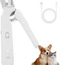 2-in-1 Dog Nail Clipper & Grinder for Dogs & Cats  LED Light, Low Noise, USB Rechargeable  Safe Nail Trimmer for Large, Medium & Small Breeds  Pet Grooming Kit Tool with Dust Cap & Safety Guard