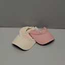 2 Pack Bow Tie Baseball Cap Coquette Pink Bow Baseball Cap for Woman Cute Sun Travel Sports Hats (Beige and Pink)