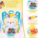 15 Set Welcome Back to School Gifts for Students Teachers Stuffed Animals Bulk Mini First Day of School Plush Animals with Card Small Stuffed Doll Tiny Keychain Classroom Gift Party Favors
