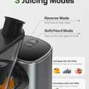 Silonn Slow Juicer, Cold Press Juicer Machines with Soft & Hard Modes, High Juice Yield Masticating juicer for Fruits & Vegetables with Reverse Function