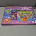 QUOKKA Magnetic Toddler Puzzles Ages 3-5 - 3 Educational Travel Games Puzzles for Kids Ages 4-6 - Space, USA and World Map Learning Toys for Boy and Girl 2-4 Learn United States