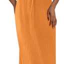 PRETTYGARDEN Womens 2025 Casual Long Summer Dresses Sleeveless Strappy Loose Flowy Beach Vacation Maxi Dress with Pockets (Large, Orange Yellow)