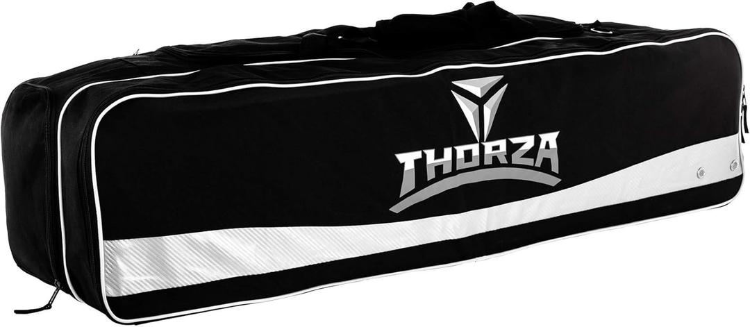 Thorza Lacrosse Equipment Bag (Extra Large) Multi Pocket Storage for Lacrosse Sticks, Balls, Gloves, Cleats, Pads, Goalie Gear, and Coach Supplies  Portable Travel Storage for Players and Coaches