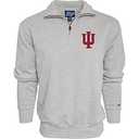 Blue 84 Men's Indiana Hoosiers Quarter Zip Sweatshirt Icon Grey, Grey, Large