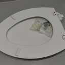 Mayfair Cassel Slow Close Toilet Seat, Easy Clean, Non Slip Premium Wood Seat, Easy Install, Made in USA, Round, White