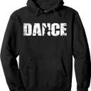 Dance - Distressed Look Dancing For Dancers Pullover Hoodie, Asphalt Grey, Size: Small