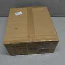 KUNJOULAM Modern Floor Lamp, Black Pole Floor Lamps, Simple Design Tall Lamp with Beige Lampshade, Standing Lamp for Living Room, Bedroom, Office, Home (Without Bulb)