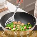 17Pcs Stainless Steel Kitchen Utensils Set - Metal Cooking Utensils Set with Rotatable Holder, Heat Resistant Stainless Steel Utensil Set with Spatula Set, Ladle, Skimmer, Spoons, Pasta Server