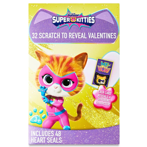 Disney Super Kitties Valentine Exchange Scratch-To-Reveal Cards w/ 48 Heart, 2 Pack