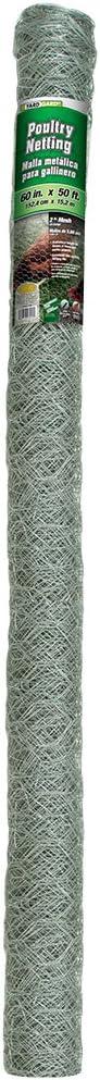 YARDGARD Chicken Wire 2 Inch Mesh 60 Inch X 50 Foot 20 Gauge Galvanized Steel Wire Fence Ideal for Crafting, Garden Protection, Bird Enclosures, Chicken Coops, Poultry Netting and Rabbit Fencing