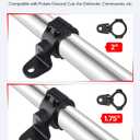 Benlari UTV Light Bar Bracket Flag Whip Light Mount, 360 Light Bar Bracket for 1.75"- 2" Roll Cage Fit for RZR 900 1000 XP Pro Turbo Maverick Commander, X3, Jeep (Aluminium Matte Black-2PCS)