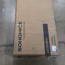 SONGMICS Wide Jewelry Organizer, LED Jewelry Cabinet Wall/Door Mounted, Arched Mirror with Storage, Lockable, Rounded Corner, Interior Mirror, 3.9 x 16.5 x 42.5 Inches, Cloud White UJJC020W01