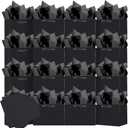 Qiqee 24PCS Black Small Gift Wide Bags with Tissue Paper Handles 6.3"x4.7"x2.4" Small Size Present Party Favor （24pcs Bags, Tissue Paper ）