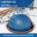 LIBERECOO 10FT Round Pool Cover Pillows for Above-Ground Swimming Pools, 0.4mm Extra Durable Long-Lasting Inflatable Winter Pool Pillows,Ropes Included