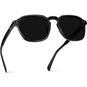 WearMe Pro Men's Polarized Square Sunglasses Wide Fit, Retro Style, UV400, Lightweight Frame for Driving & Daily Wear