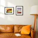 upsimples 12x16 Picture Frame, Display Pictures 8.5x11 with Mat or 12x16 Without Mat, Wall Hanging Photo Frame, Black, 1 Pack