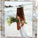 White Picture Frame 8x10 Wedding Picture Frame Mother of Pearl Photo Frames for Wall Hanging or Tabletop 8 by 10 inch (Natural White,1Pc)